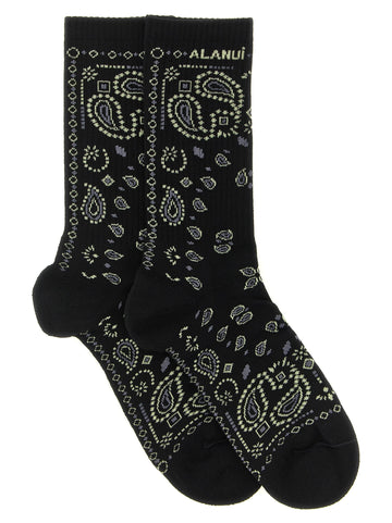 ALANUI - 'Bandana' socks Black U