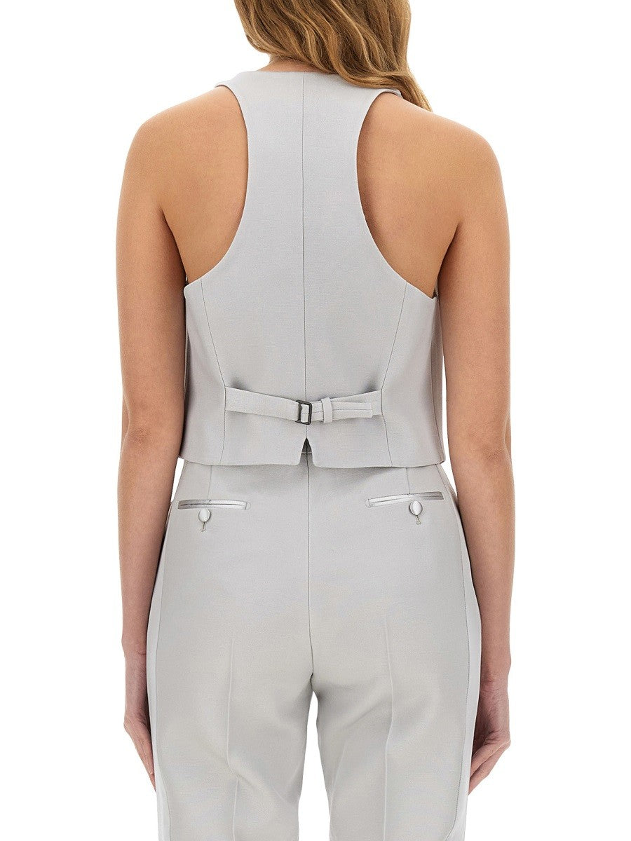 TOM FORD "BARATHEA" SILK WOOL VEST