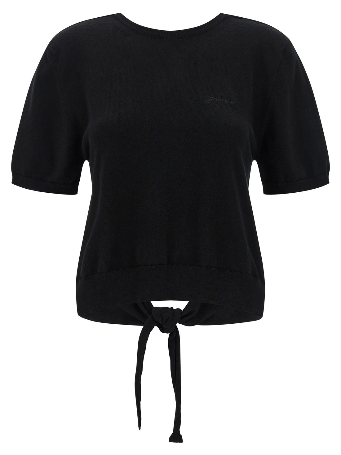 GANNI - Bare back sweater Black