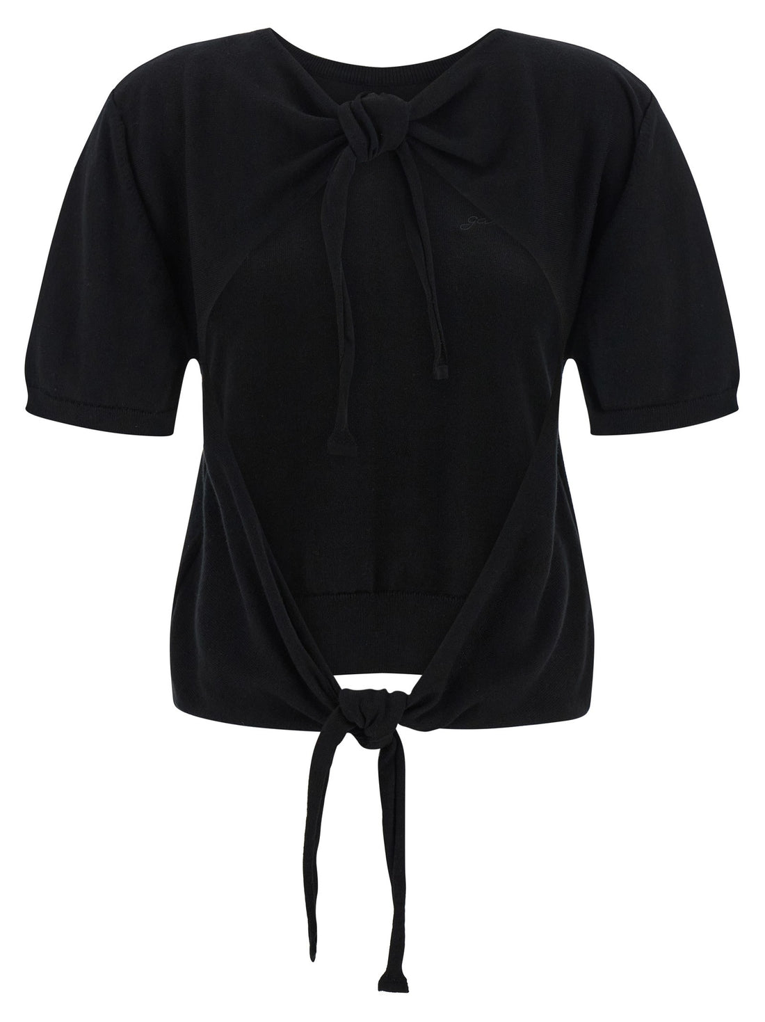 GANNI - Bare back sweater Black