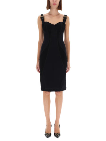Versace Jeans Couture "BAROQUE" BUCKLED DRESS