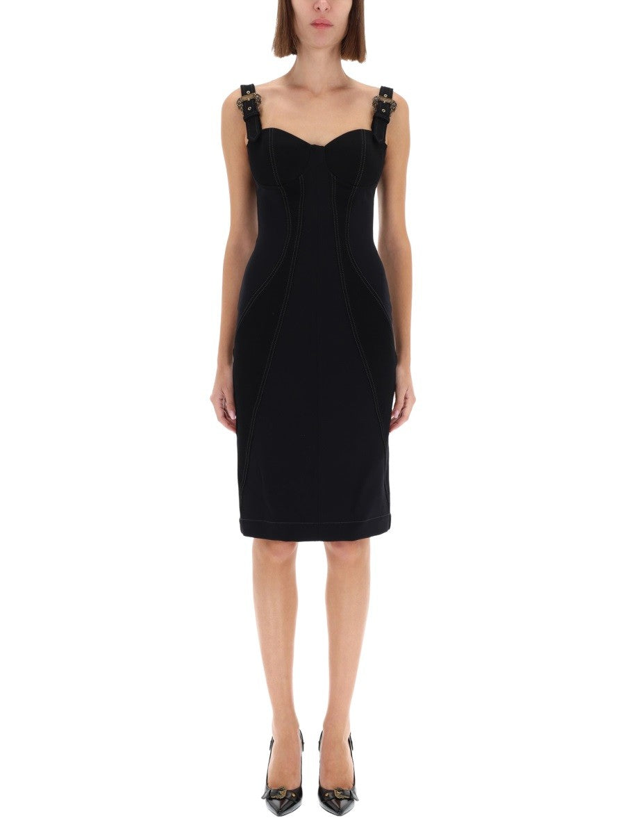Versace Jeans Couture "BAROQUE" BUCKLED DRESS