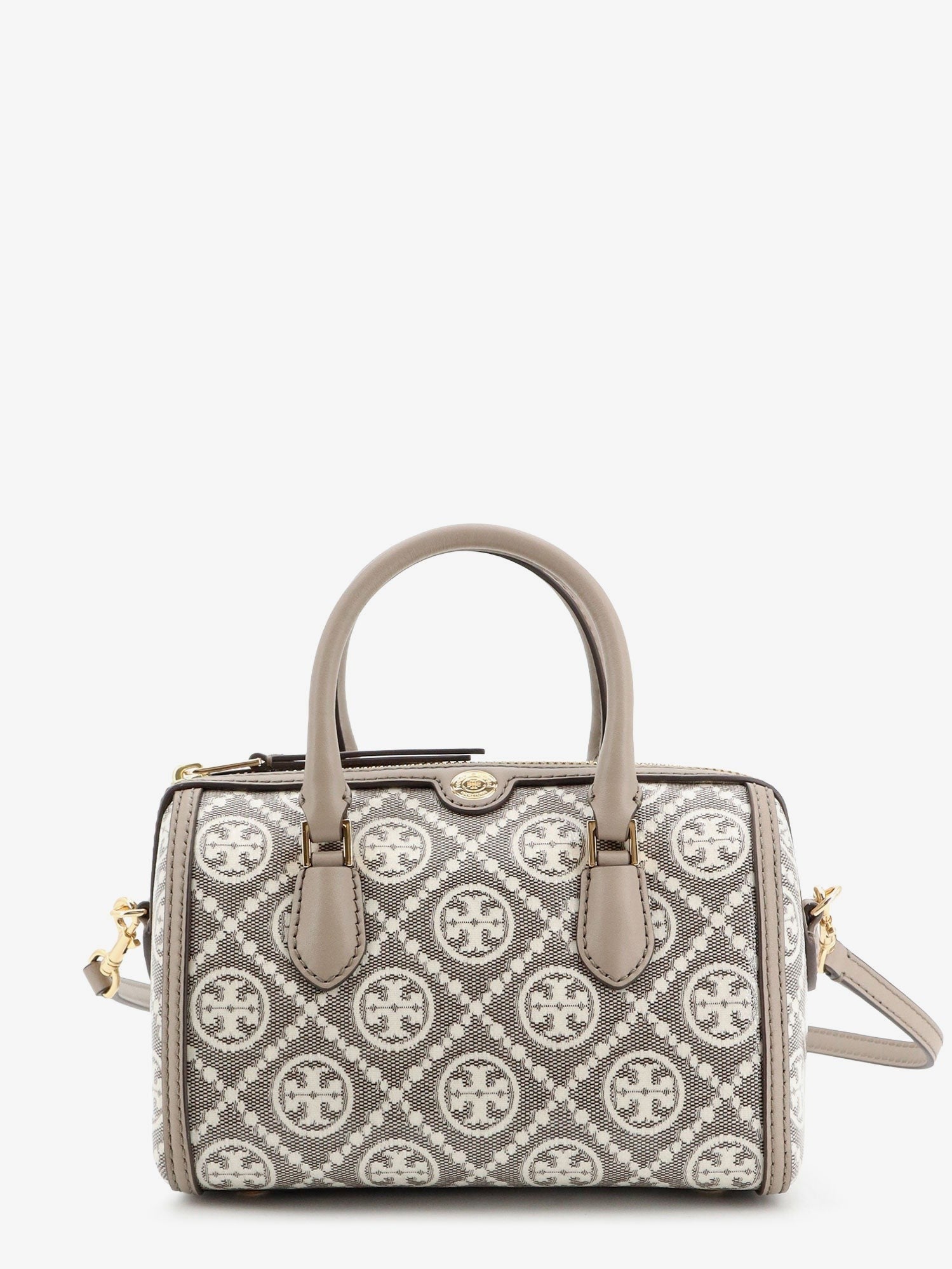 Tory Burch - Barrel Bag T Monogram coated canvas handbag