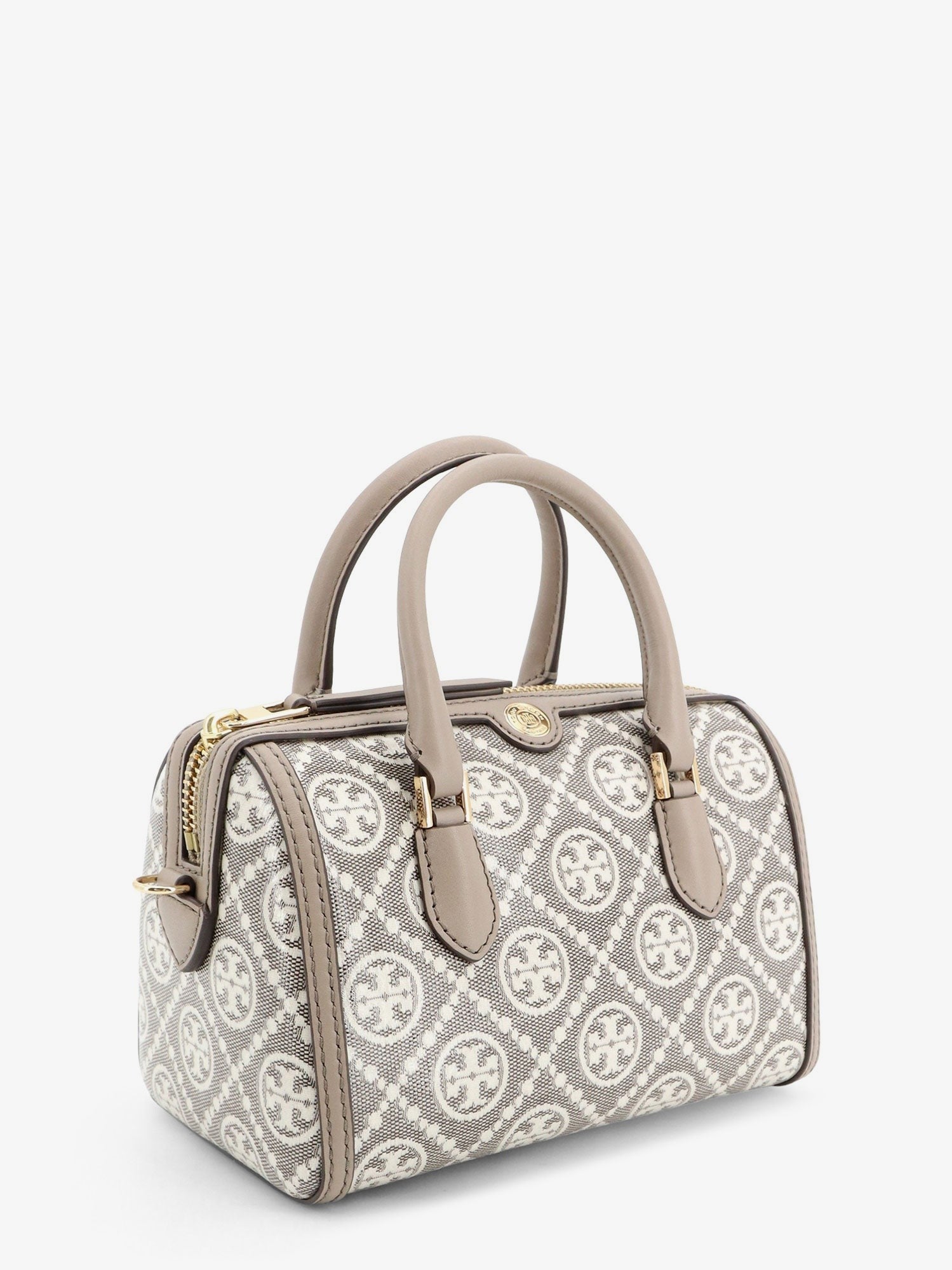 Tory Burch - Barrel Bag T Monogram coated canvas handbag