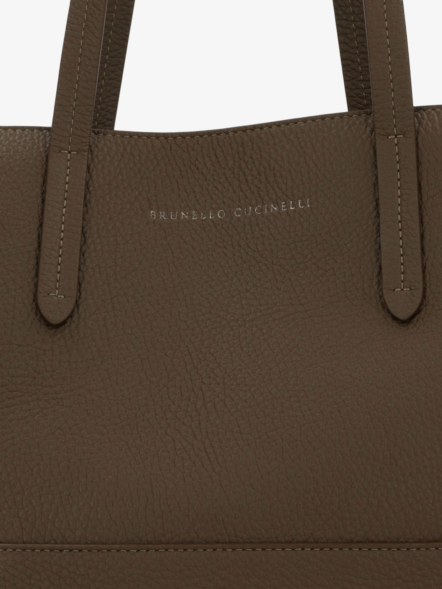Brunello Cucinelli BC Duo hammered leather shoulder bag