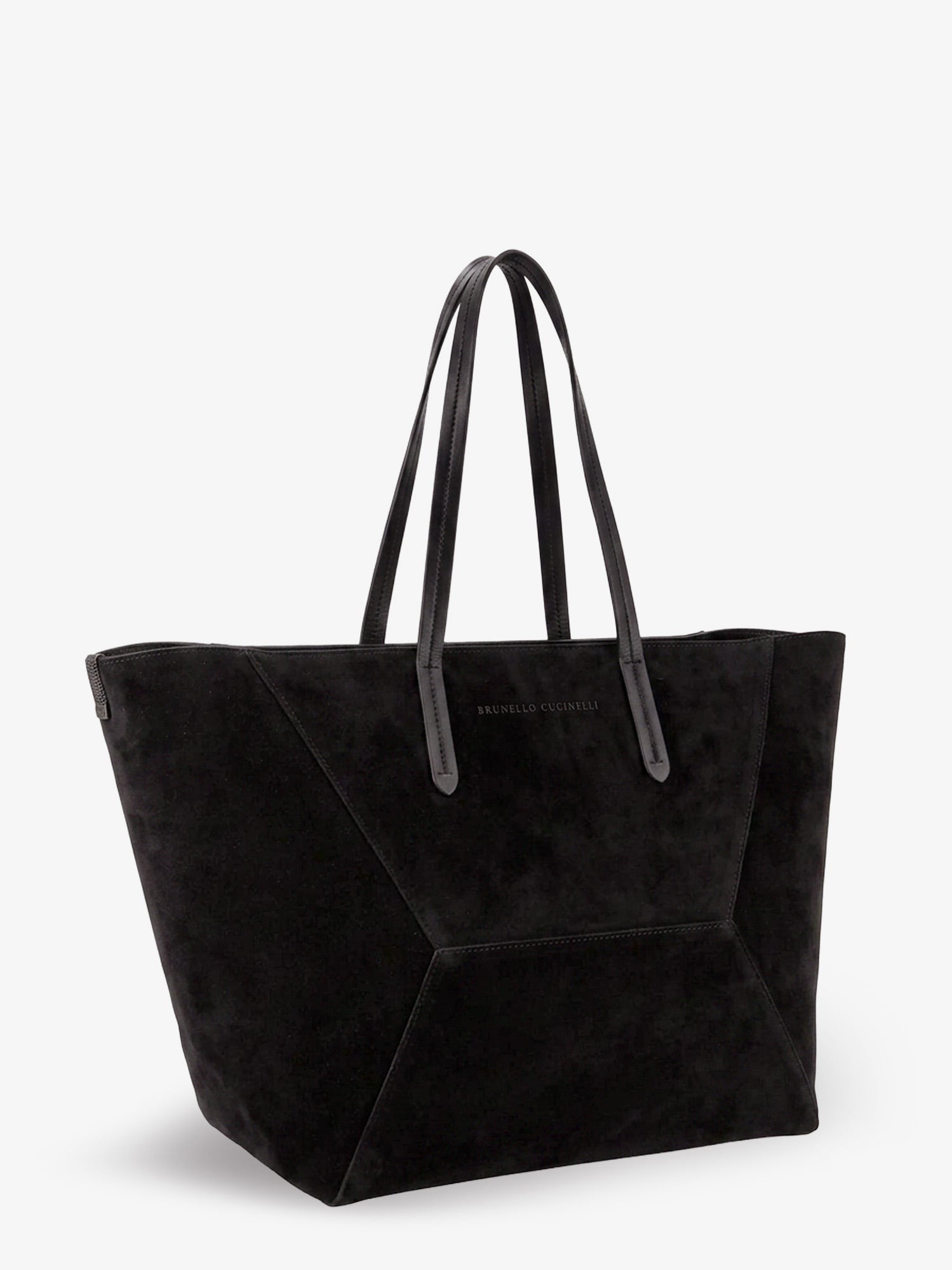 Brunello Cucinelli - BC Duo suede shoulder bag with engraved logo