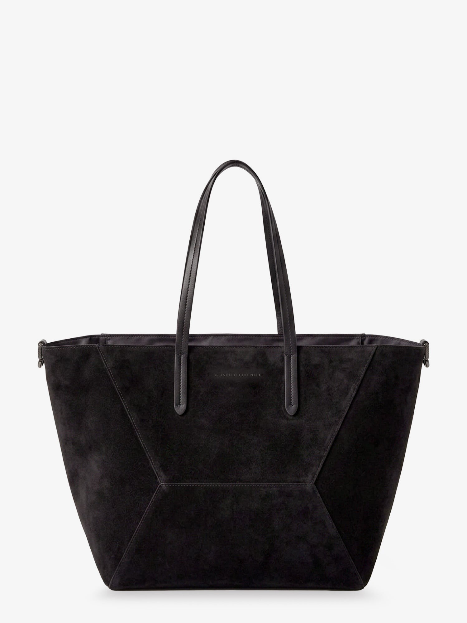 Brunello Cucinelli - BC Duo suede shoulder bag with engraved logo