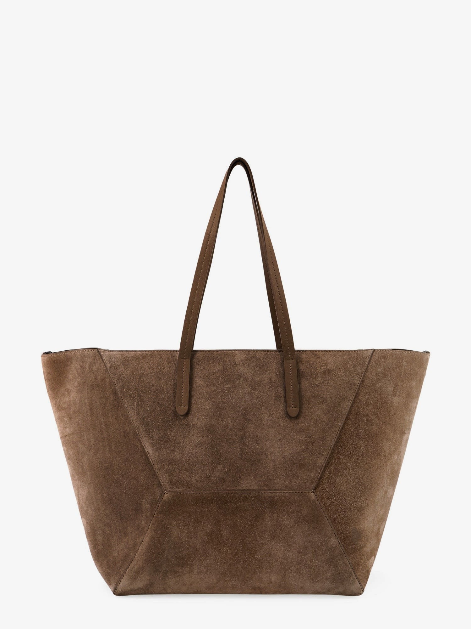 Brunello Cucinelli - BC Duo suede shoulder bag with engraved logo