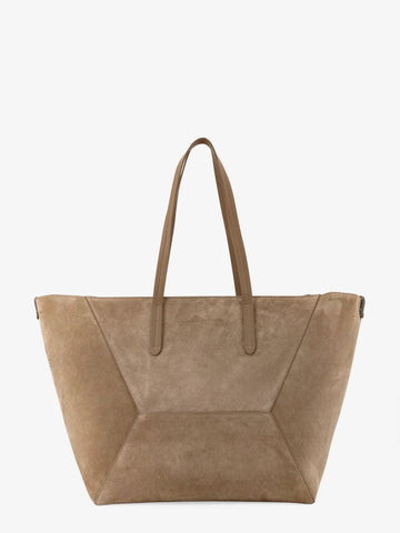 Brunello Cucinelli - BC Duo suede shoulder bag with engraved logo