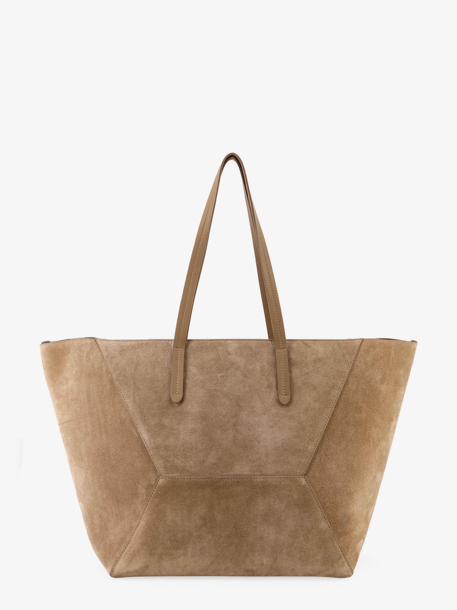 Brunello Cucinelli - BC Duo suede shoulder bag with engraved logo
