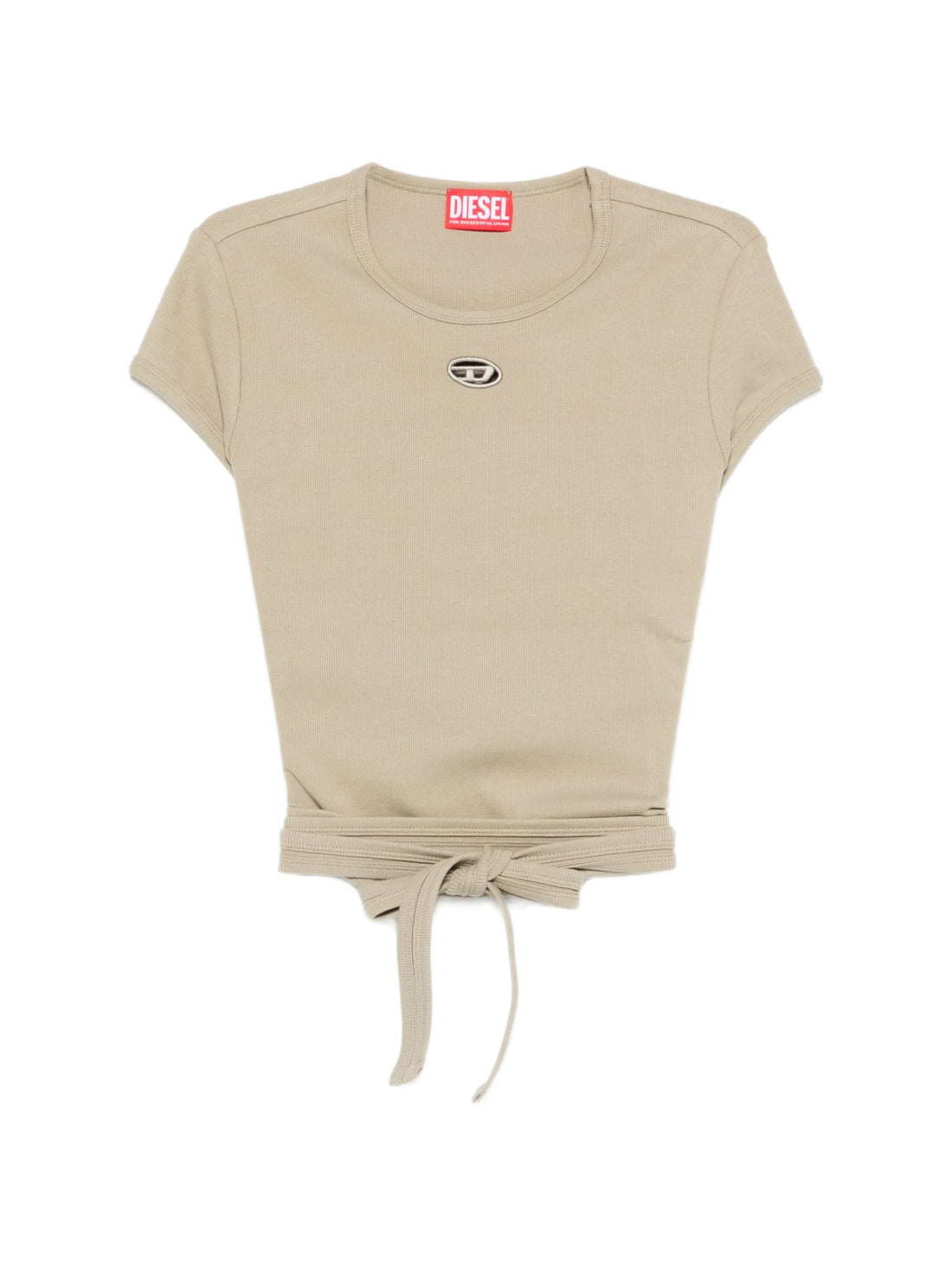 Diesel - T-SHIRT A COSTINE CON LACCI beige-top-diesel