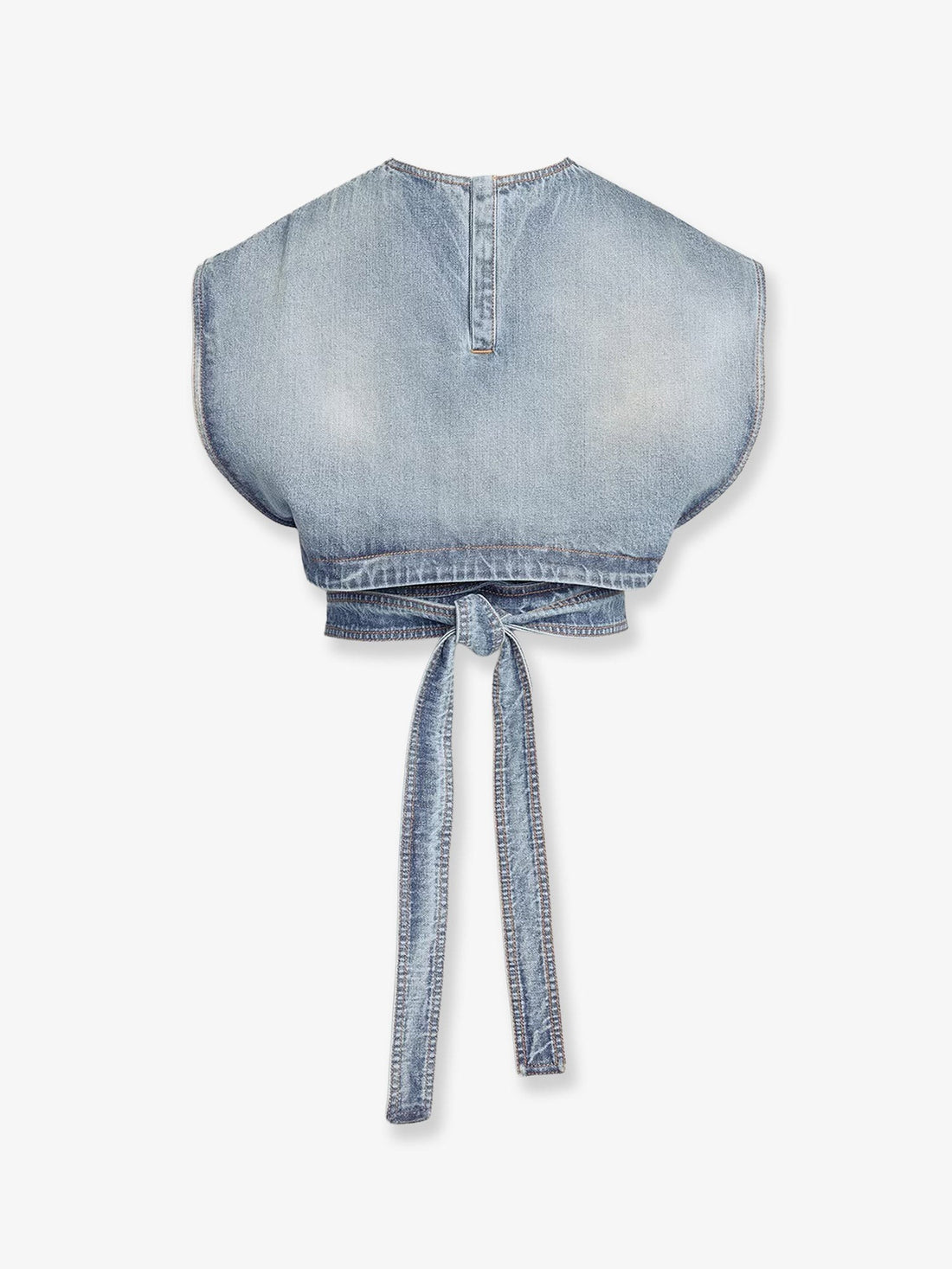 ALAIA - Belted denim top