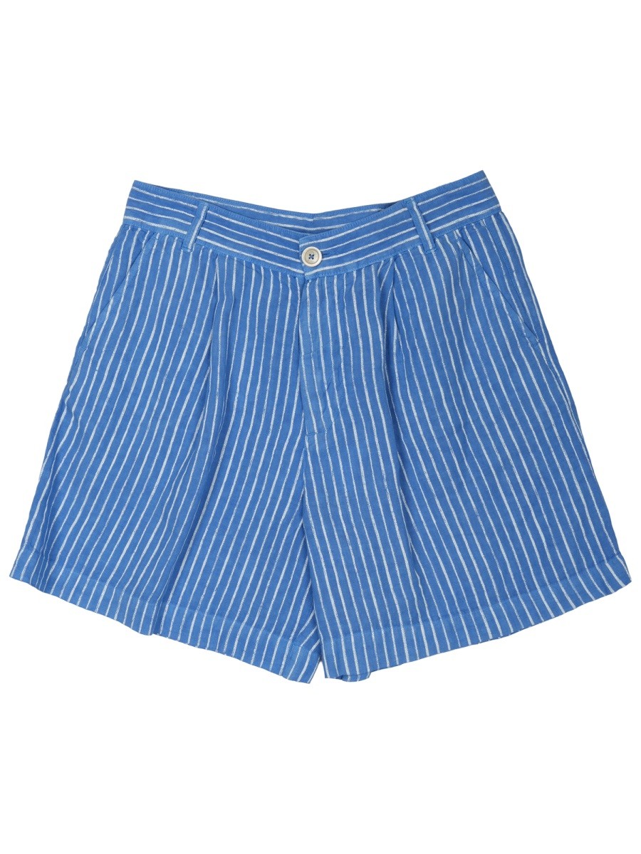 120% LINO - BERMUDA A RIGHE DENIM 38