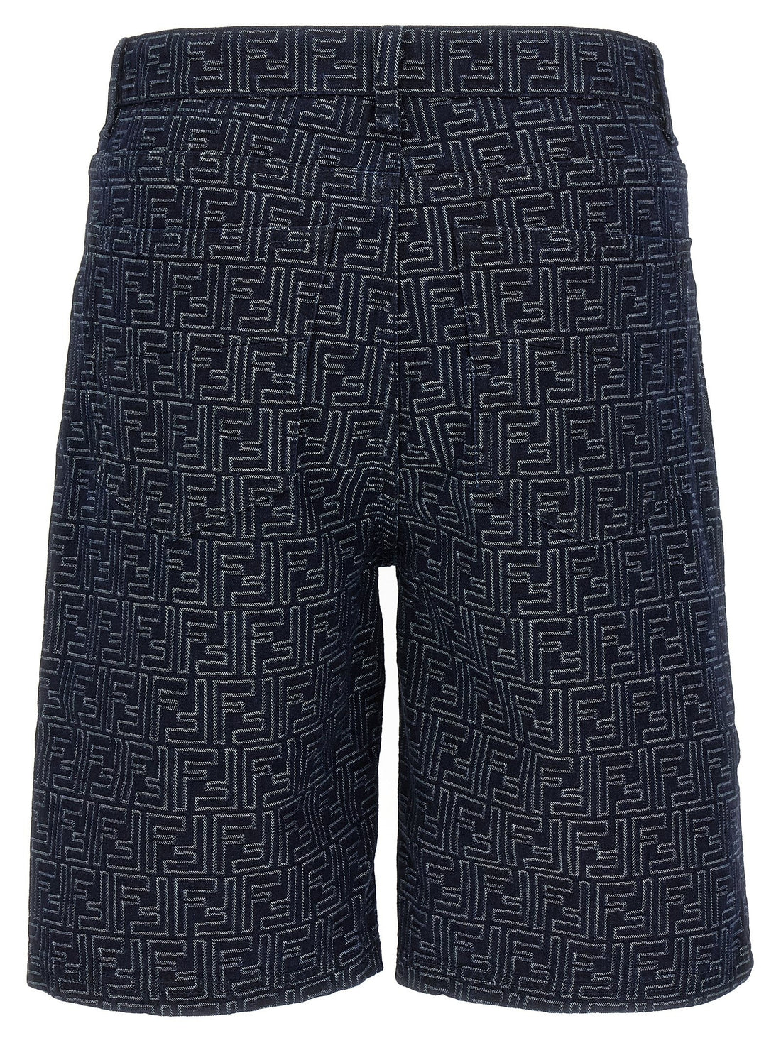 Fendi - Bermuda jeans Jacquard FF Blue
