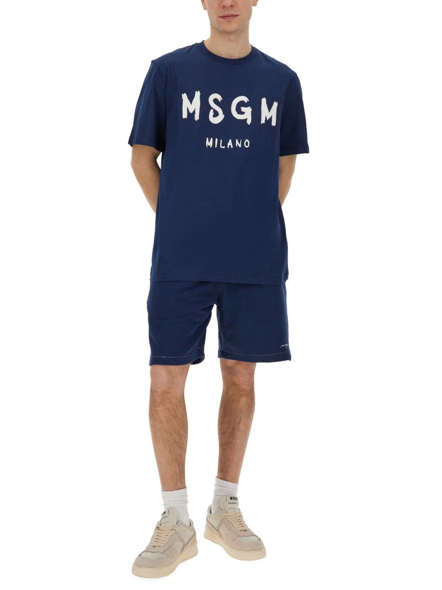 BERMUDA SHORTS WITH EMBROIDERED LOGO