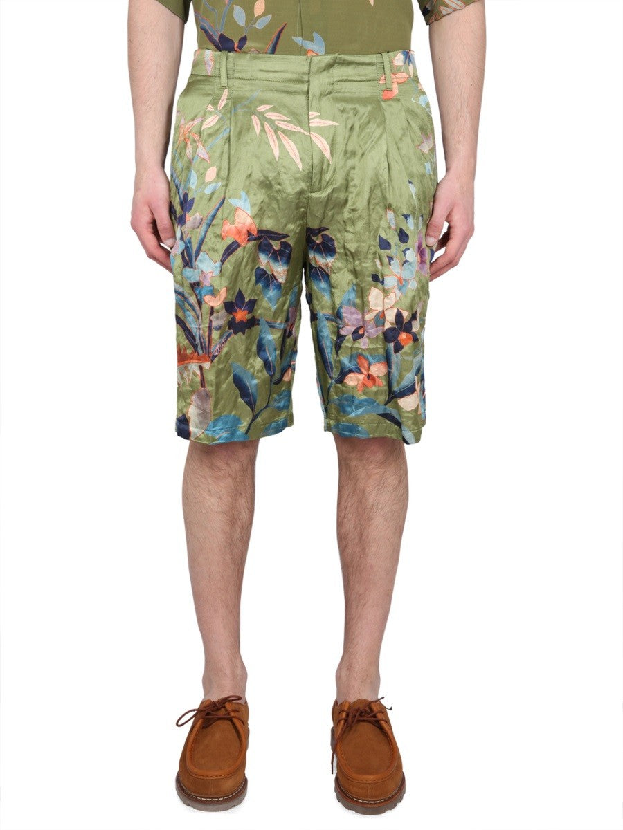 BERMUDA SHORTS WITH FLORAL PRINT