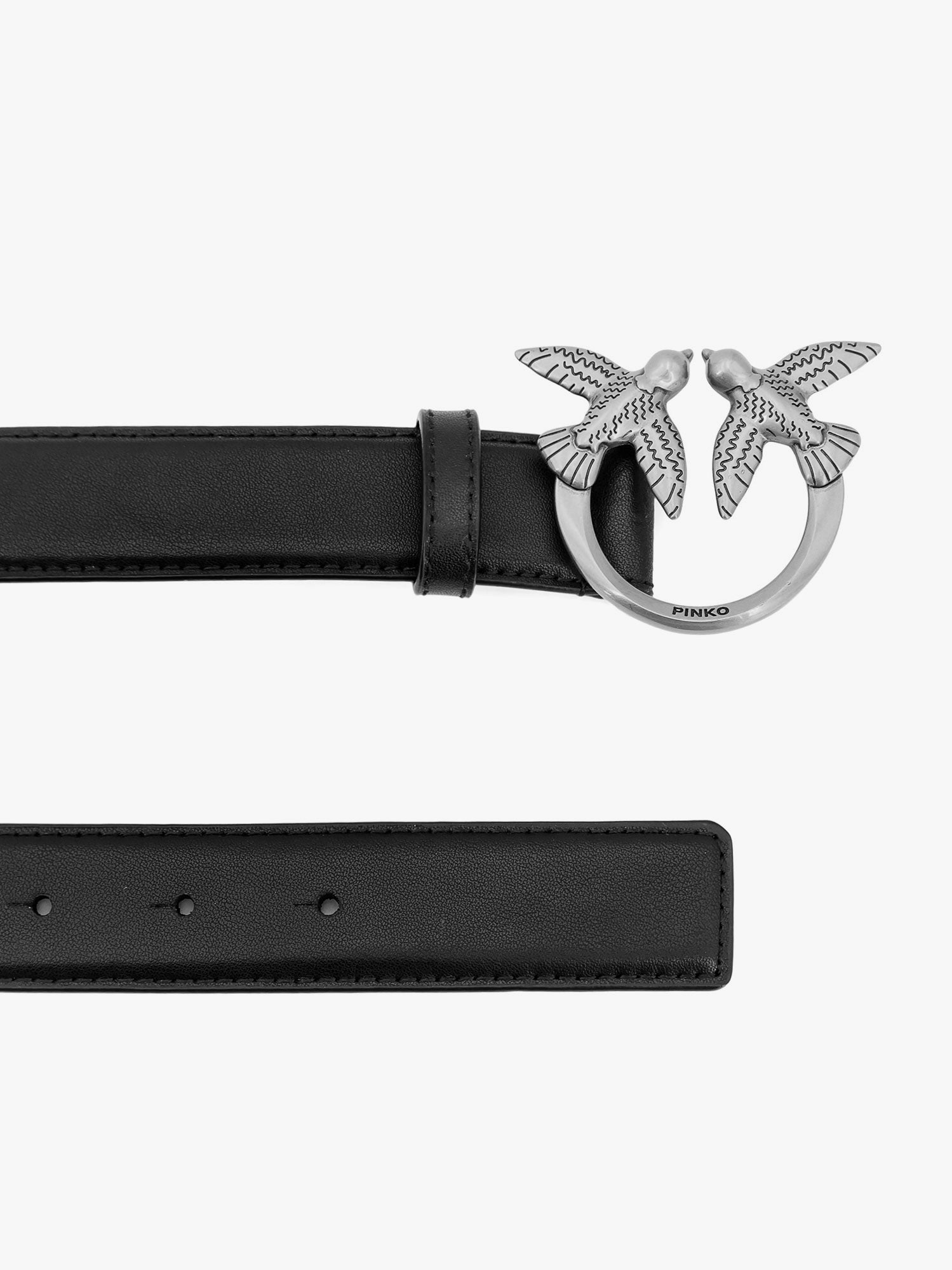 Berry leather belt