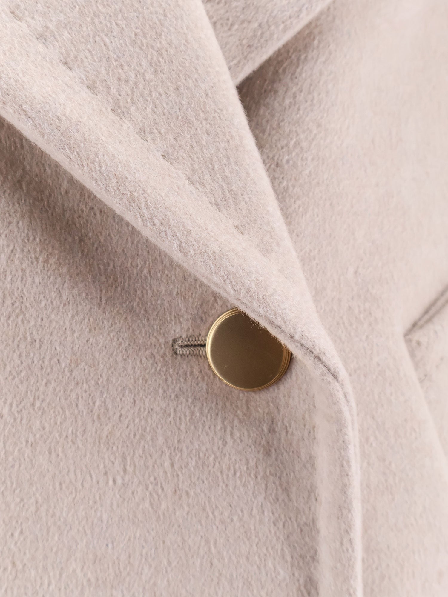 Berta cashmere peacoat with gold metal buttons