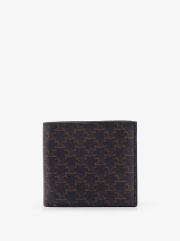 Celine Celine - Bifold Triomphe coated canvas and leather wallet