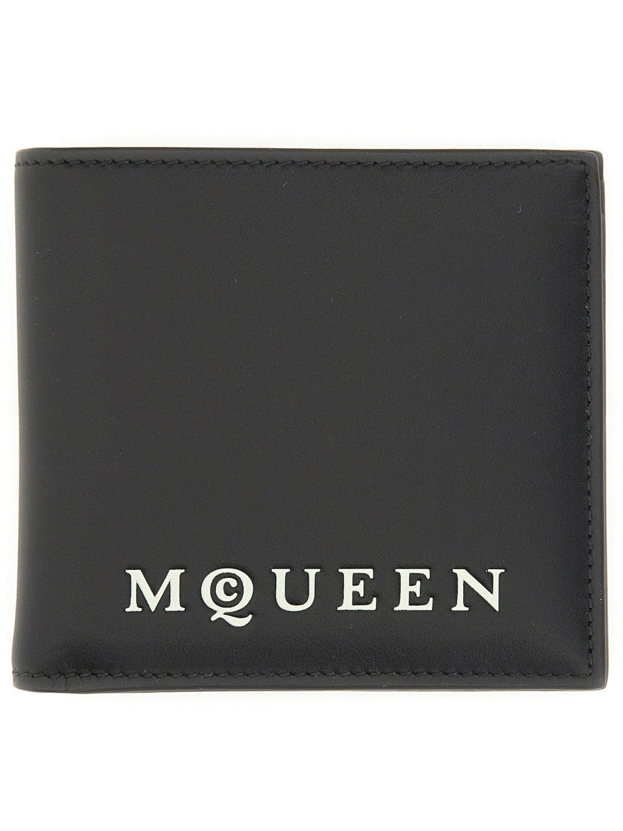 Alexander Mcqueen Alexander McQueen Black Logo Bifold Wallet