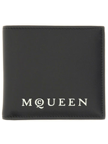Alexander Mcqueen Alexander McQueen Black Logo Bifold Wallet