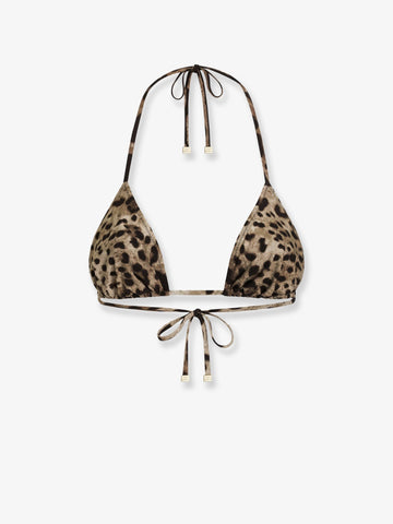 Dolce & Gabbana - Bikini Top with animal print