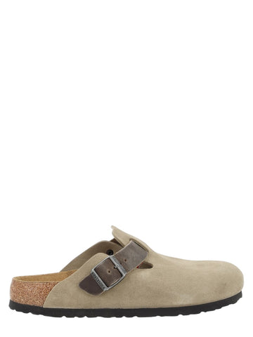 Birkenstock - Boston Suede Clog - Taupe birkenstock-boston-suede-clog-taupe-side-jpg