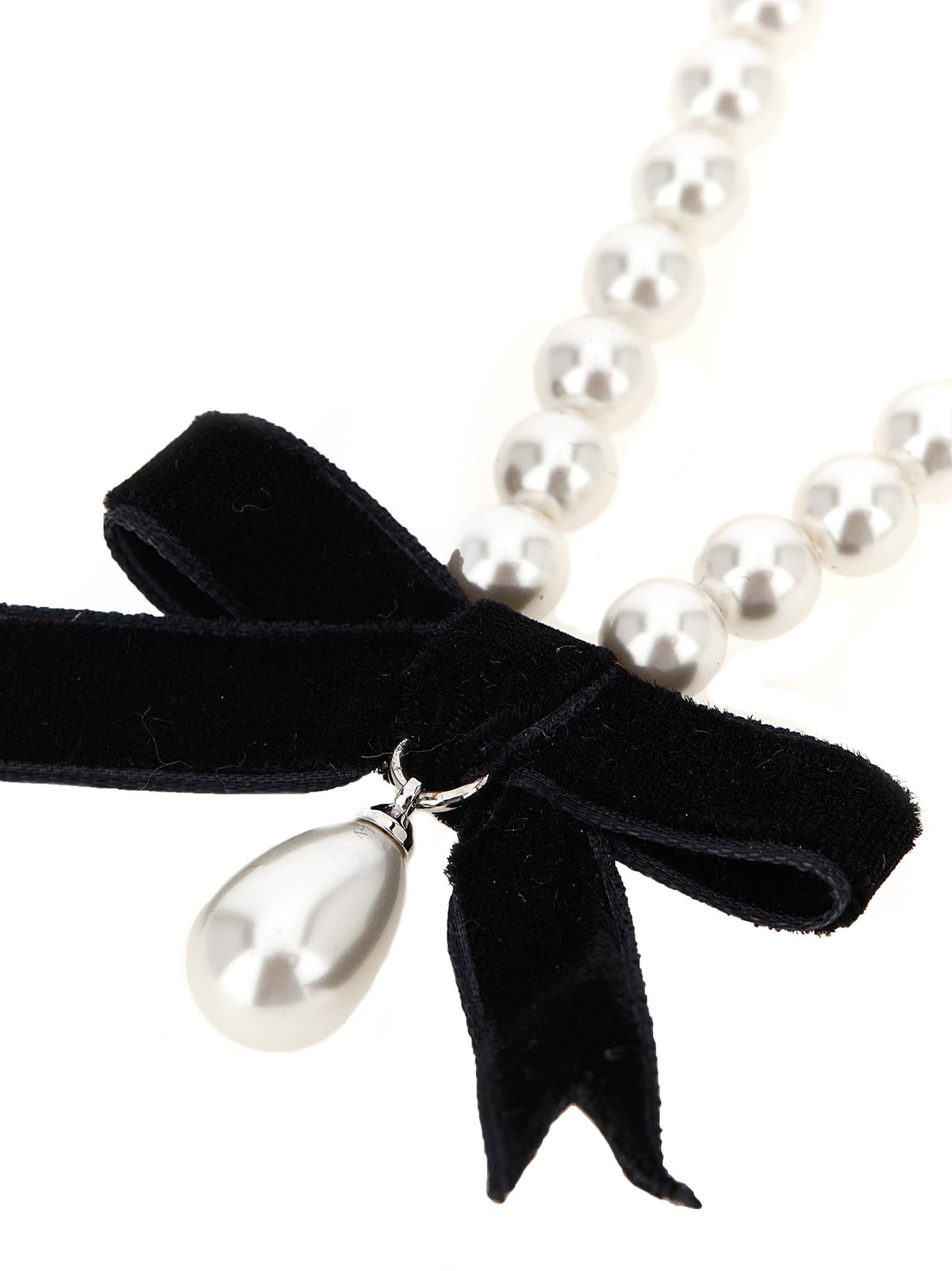 SELF PORTRAIT - 'Black Bow Pearl' necklace