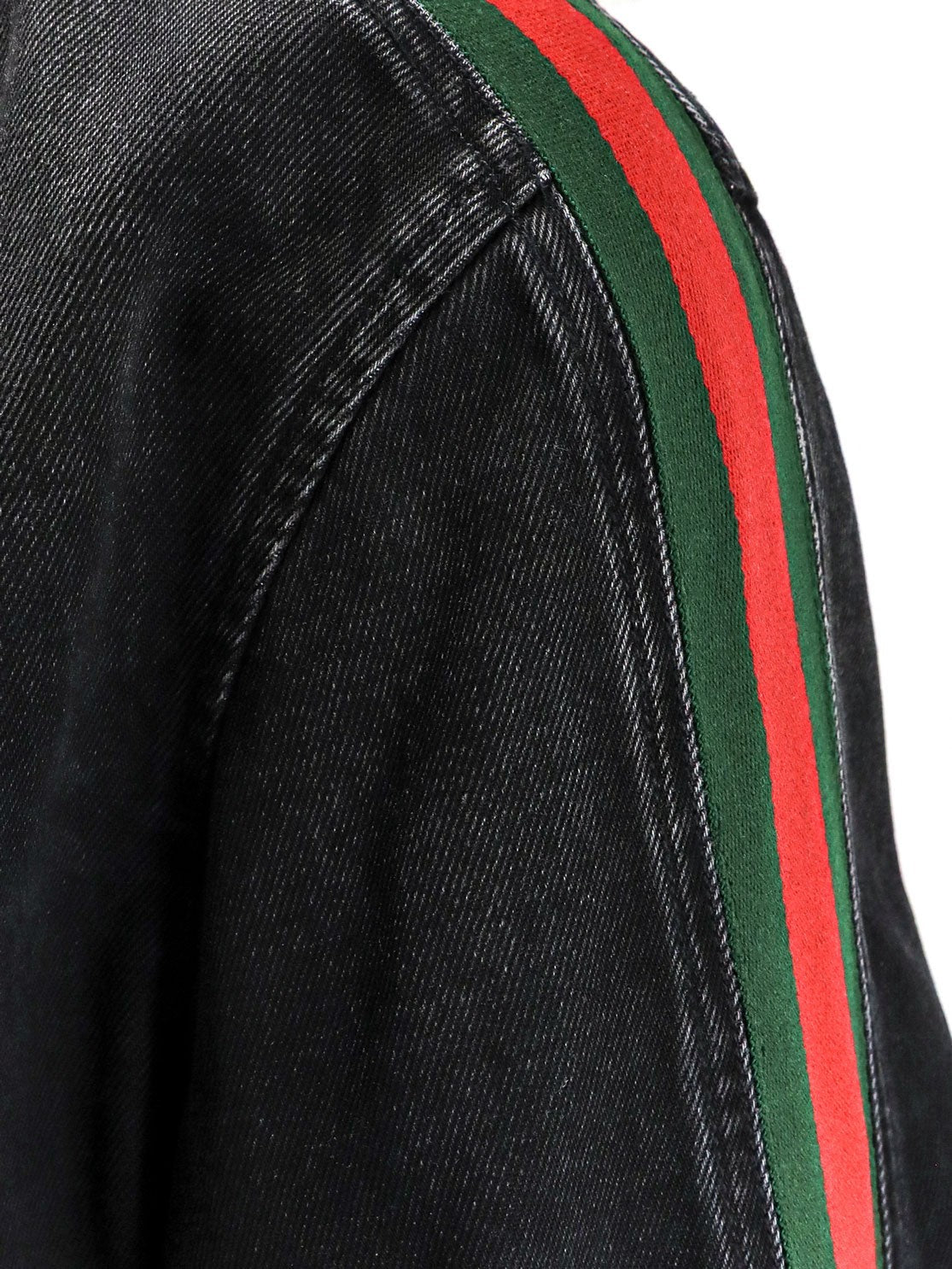 Gucci Gucci - Black denim jacket certified cotton jacket with a faded effect