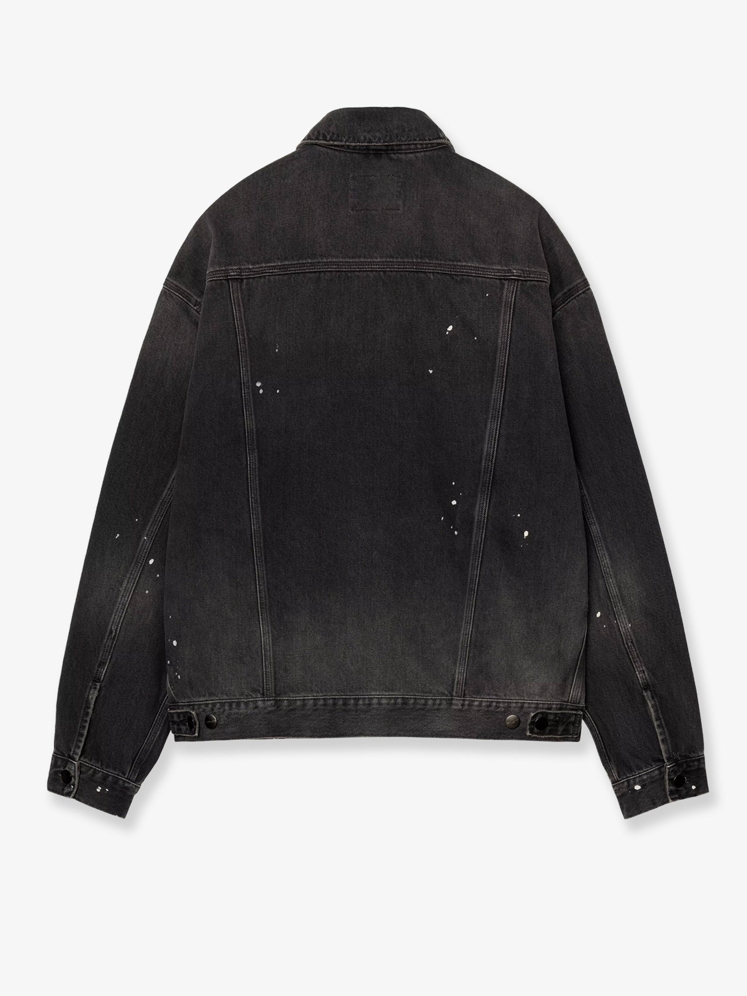 Carhartt Wip - Black denim jacket with a distressed effect