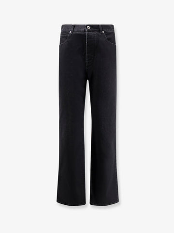 Bottega Veneta - Black denim trousers with back leather patch black-denim-trousers-with-back-leather-patch_a0aa8861-66bd-49a3-a7e6-f69b38b59aeb