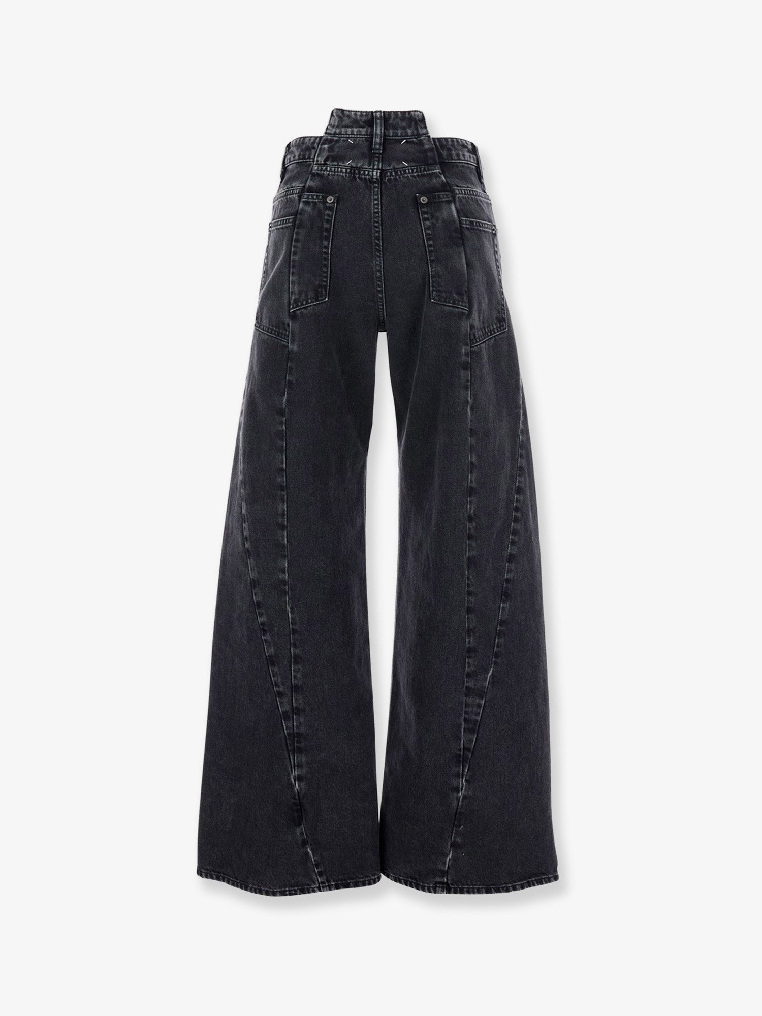 Black denim trousers