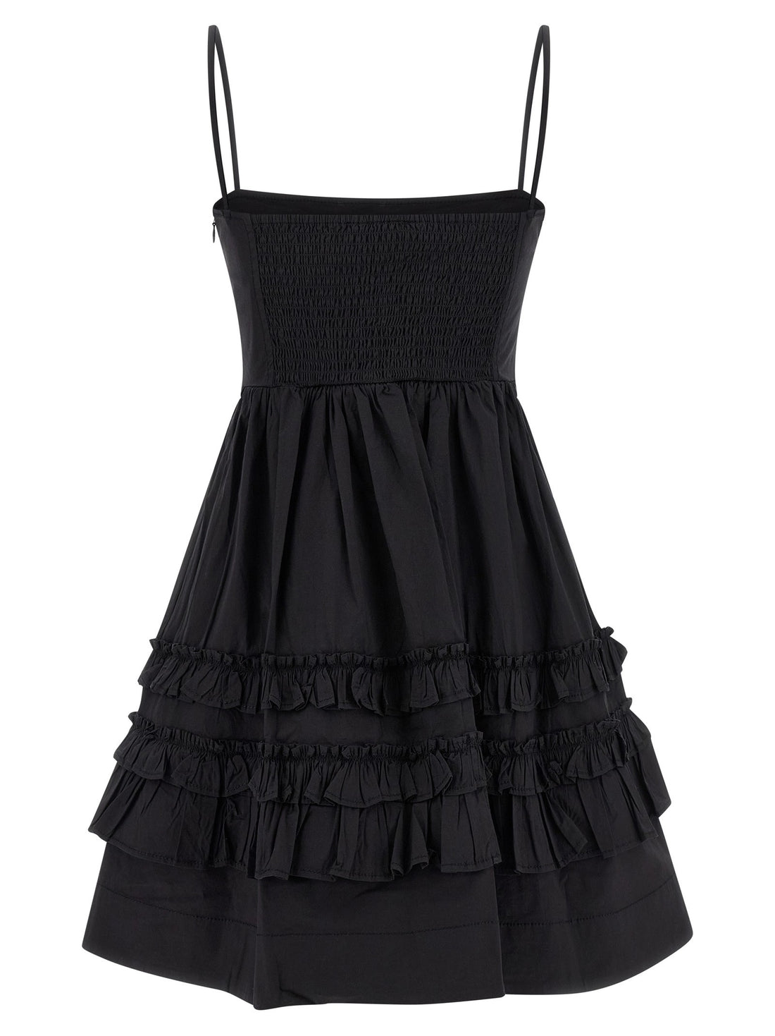 GANNI - 'Black Mini Frill' dress
