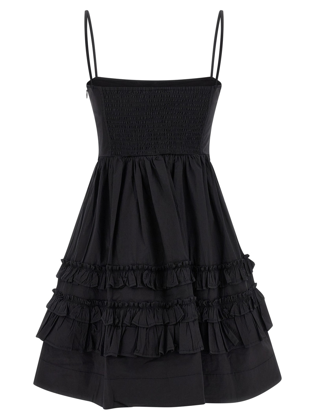 GANNI - 'Black Mini Frill' dress