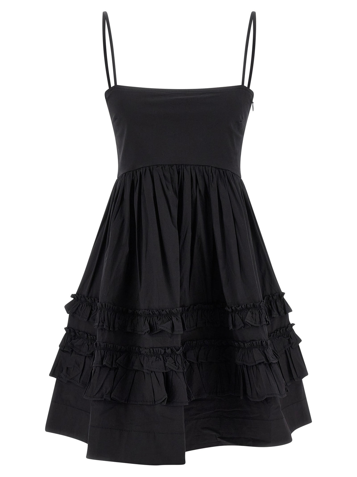 GANNI - 'Black Mini Frill' dress