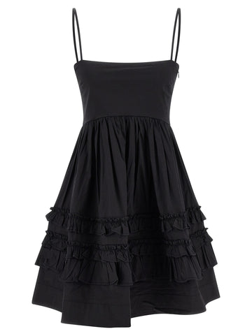 GANNI - 'Black Mini Frill' dress