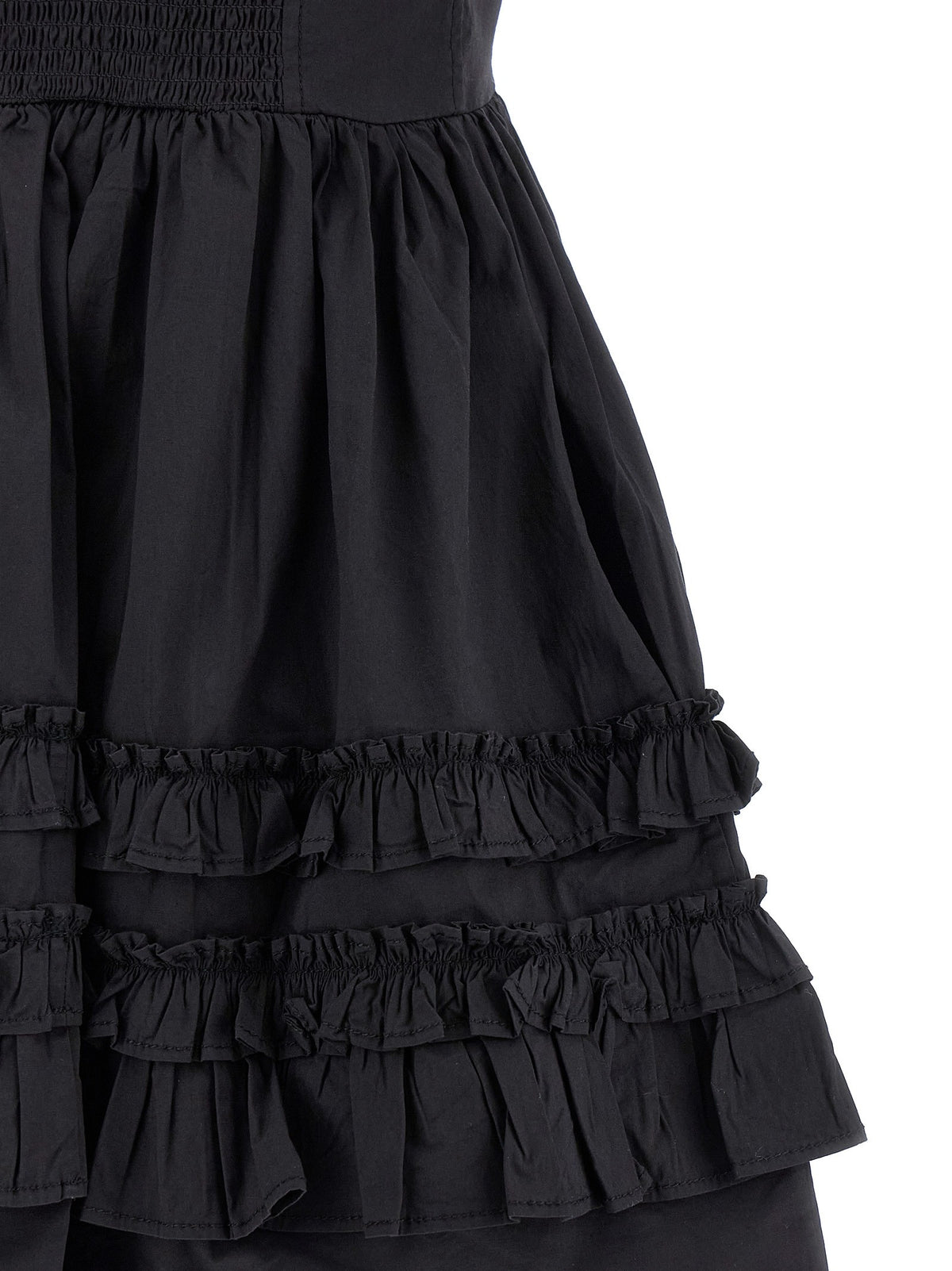 GANNI - 'Black Mini Frill' dress