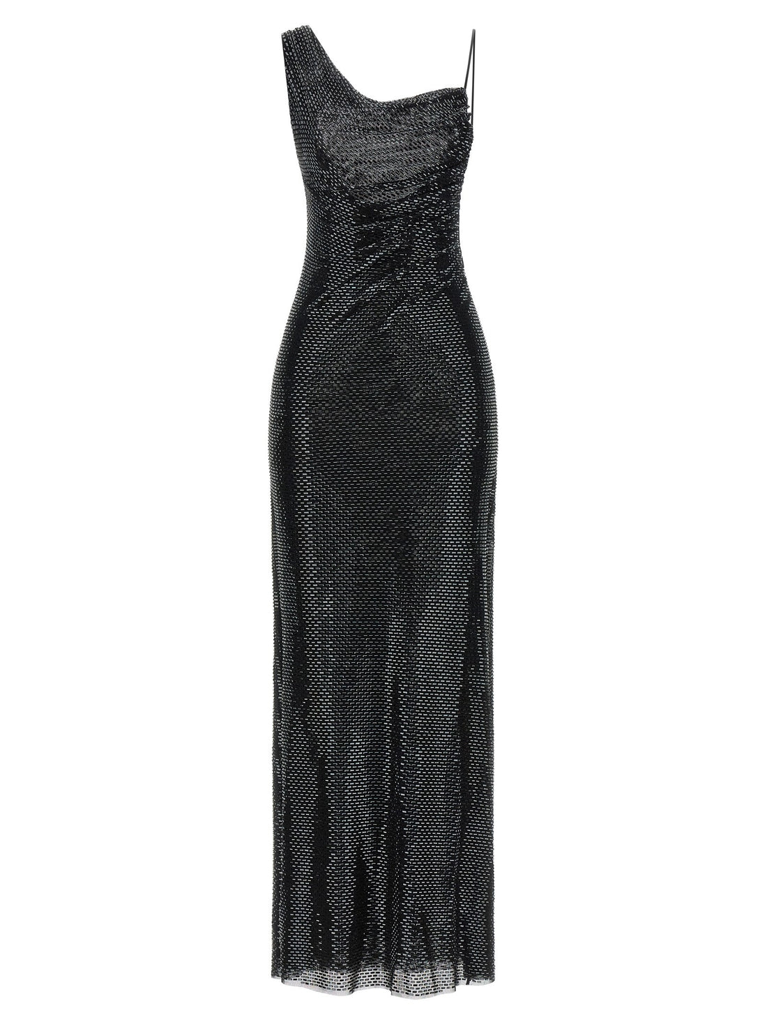 SELF PORTRAIT - 'Black Rhinestone Draped Maxi' dress black-rhinestone-draped-maxi-dress_f7e670ad-c0da-4c4d-b4cb-c5e852aa70d1