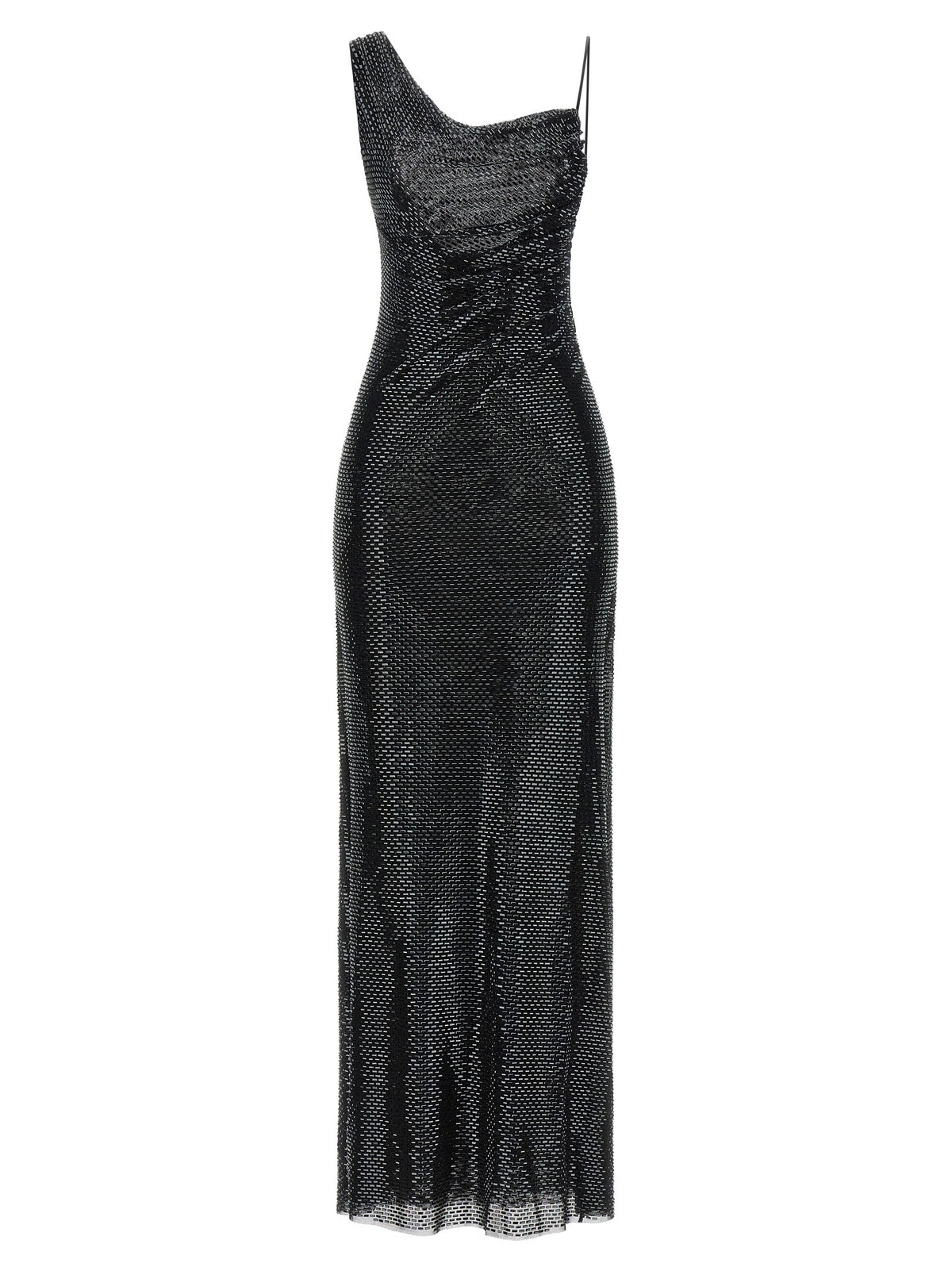 SELF PORTRAIT - 'Black Rhinestone Draped Maxi' dress black-rhinestone-draped-maxi-dress_f7e670ad-c0da-4c4d-b4cb-c5e852aa70d1