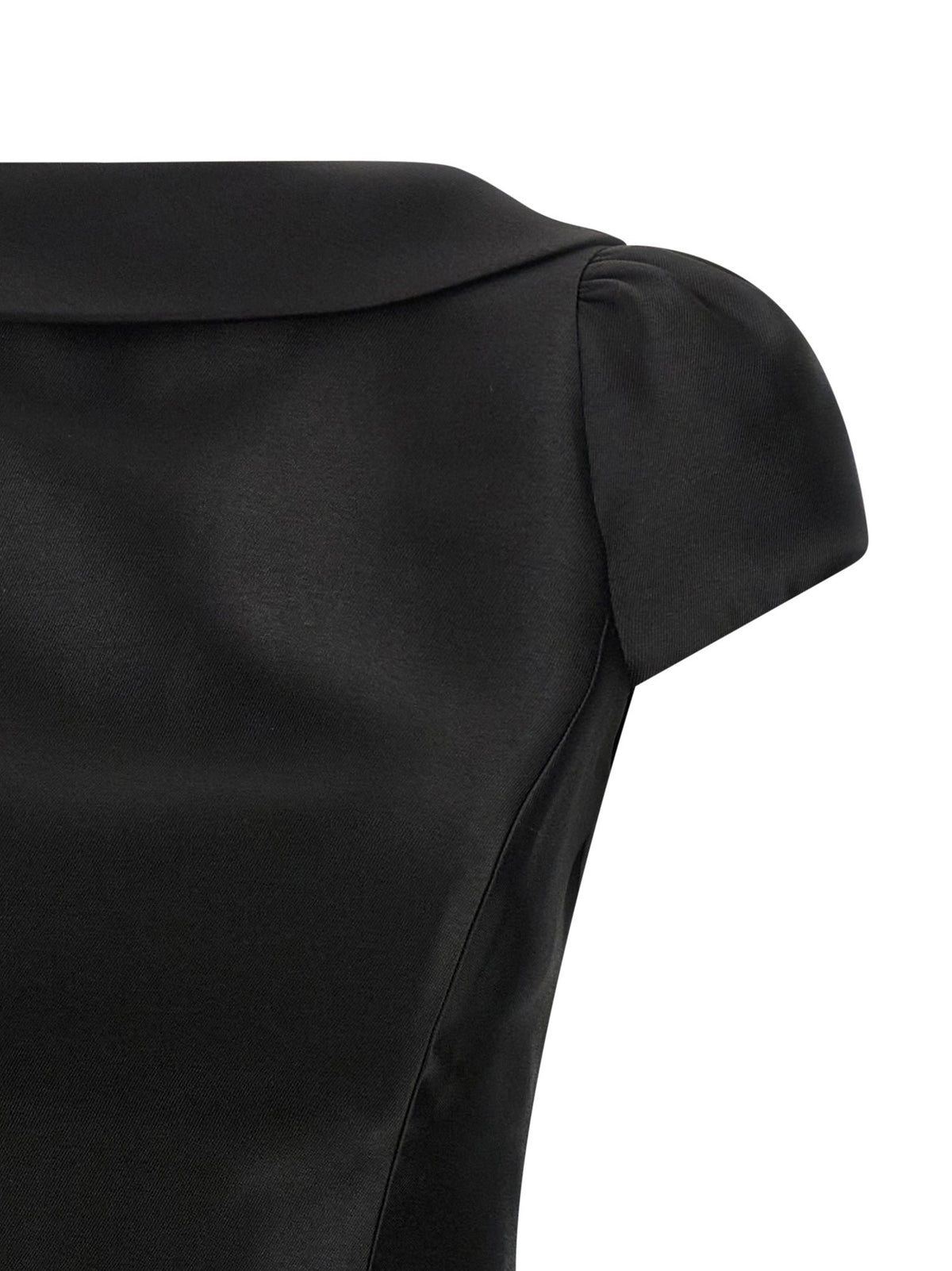 SELF PORTRAIT - 'Black Taffetà Collared Mini' dress