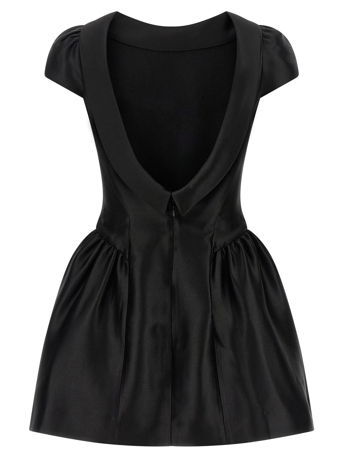 SELF PORTRAIT - 'Black Taffetà Collared Mini' dress