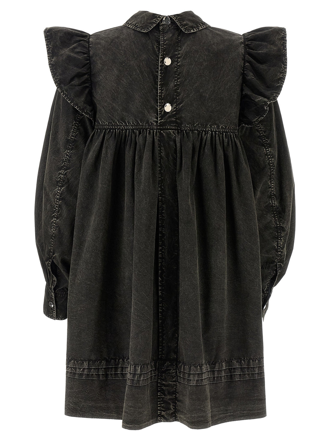 GANNI - 'Black Washed Mini Shirt' dress
