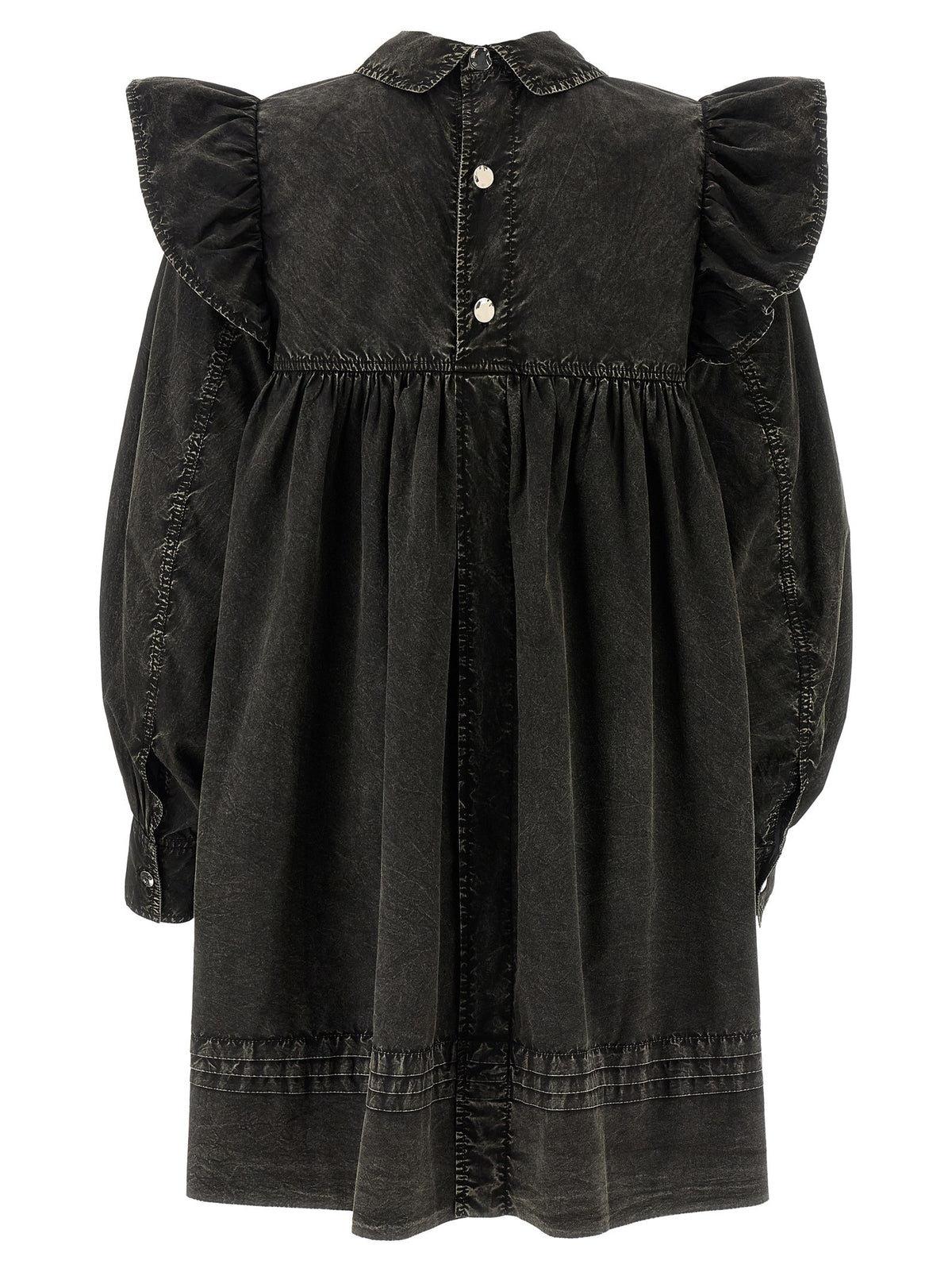 GANNI - 'Black Washed Mini Shirt' dress