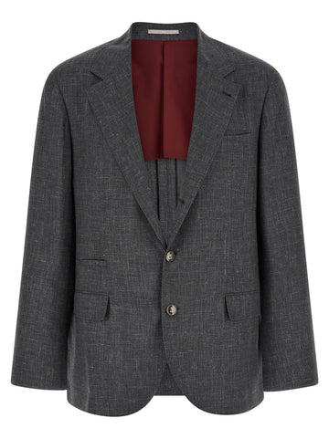 Brunello Cucinelli - Blazer Flamed Canvas Blazer