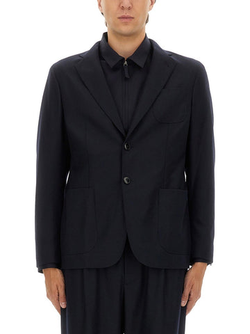 Giorgio Armani - GIACCA MONOPETTO SFODERATA IN CASHMERE