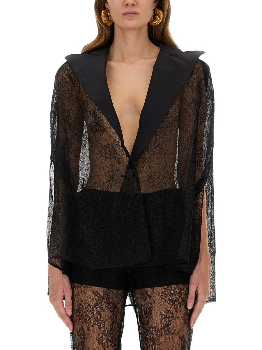 NINA RICCI - BLAZER-INSPIRED LACE CAPE