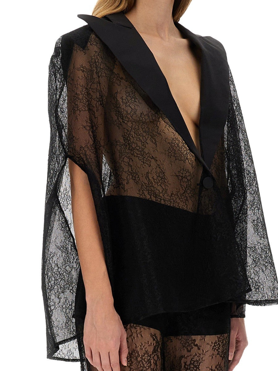 NINA RICCI - BLAZER-INSPIRED LACE CAPE