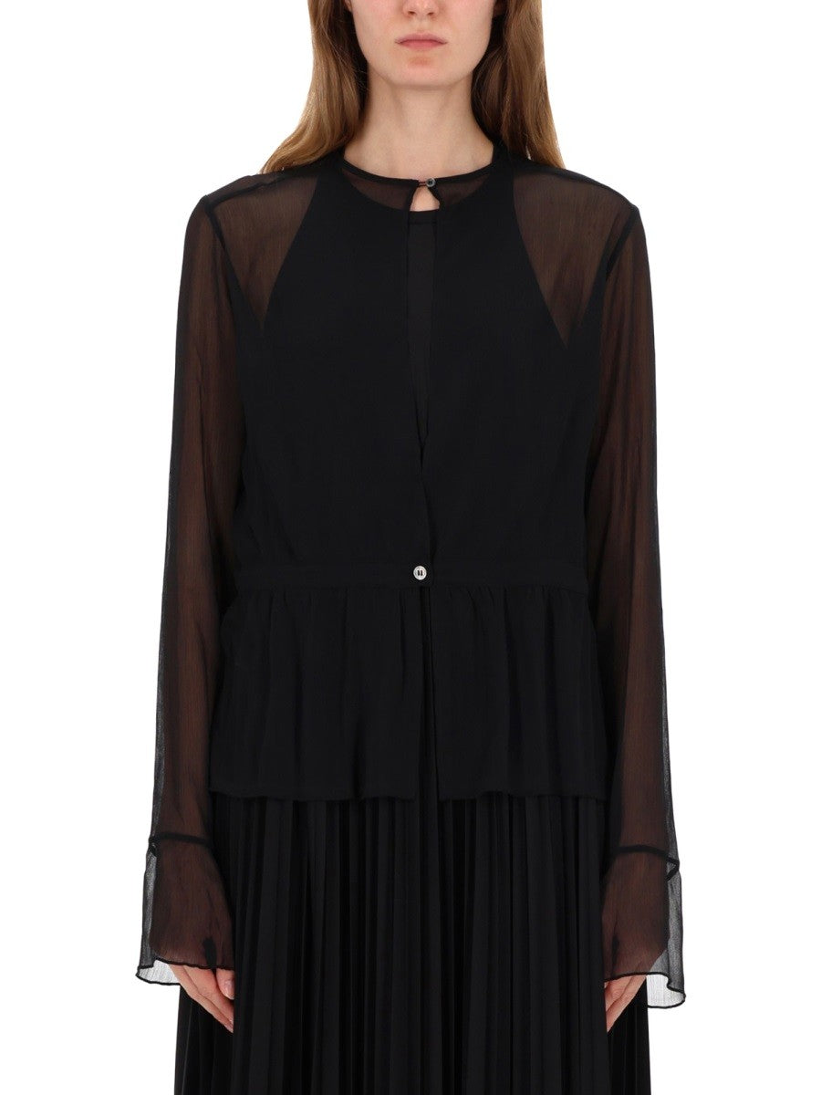 BLOUSE WITH WRINKLED FINISH blouse-with-wrinkled-finish