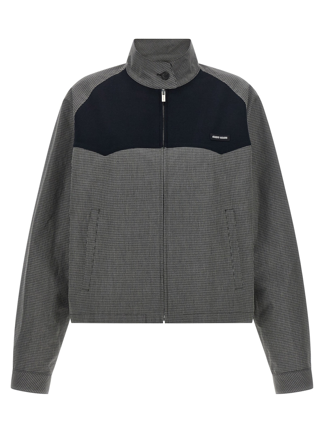 Miu Miu - Blouson vichy check gray