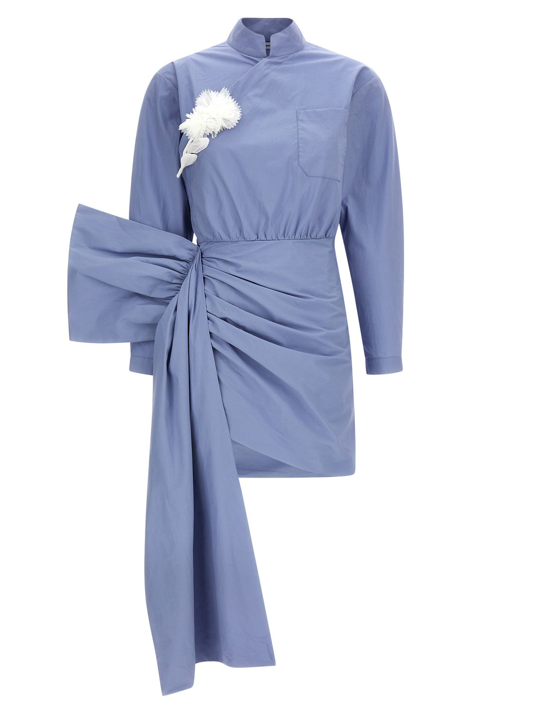 SELF PORTRAIT - 'Blue Cotton Tie Side Mini' dress blue-cotton-tie-side-mini-dress_a2c1fecb-3061-453a-bb1c-112728e90449